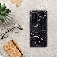 Thumbnail for Marble Black Rosegold - Huawei P40 case