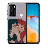 Thumbnail for Θήκη Αγίου Βαλεντίνου Huawei P40 Mermaid Love από τη Smartfits με σχέδιο στο πίσω μέρος και μαύρο περίβλημα | Huawei P40 Mermaid Love case with colorful back and black bezels