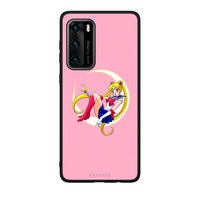 Thumbnail for Huawei P40 Moon Girl θήκη από τη Smartfits με σχέδιο στο πίσω μέρος και μαύρο περίβλημα | Smartphone case with colorful back and black bezels by Smartfits