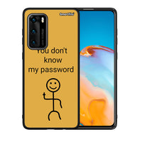 Thumbnail for Θήκη Huawei P40 My Password από τη Smartfits με σχέδιο στο πίσω μέρος και μαύρο περίβλημα | Huawei P40 My Password case with colorful back and black bezels