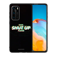 Thumbnail for Θήκη Huawei P40 OMG ShutUp από τη Smartfits με σχέδιο στο πίσω μέρος και μαύρο περίβλημα | Huawei P40 OMG ShutUp case with colorful back and black bezels
