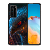 Thumbnail for Θήκη Huawei P40 Eagle PopArt από τη Smartfits με σχέδιο στο πίσω μέρος και μαύρο περίβλημα | Huawei P40 Eagle PopArt case with colorful back and black bezels