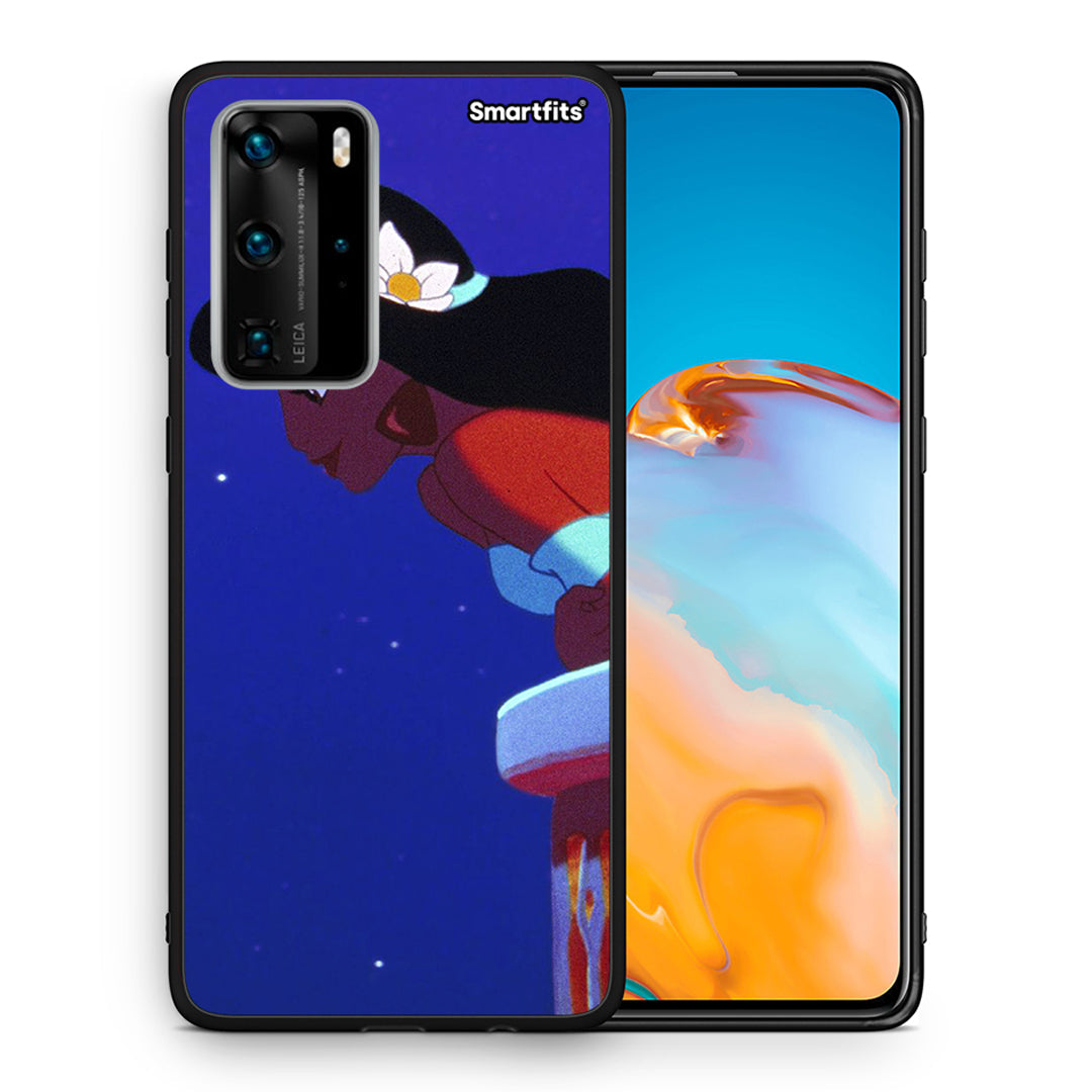 Θήκη Huawei P40 Pro Alladin And Jasmine Love 2 από τη Smartfits με σχέδιο στο πίσω μέρος και μαύρο περίβλημα | Huawei P40 Pro Alladin And Jasmine Love 2 case with colorful back and black bezels