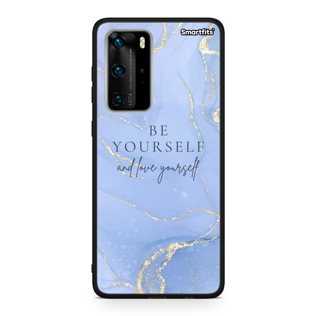 Huawei P40 Pro Be Yourself θήκη από τη Smartfits με σχέδιο στο πίσω μέρος και μαύρο περίβλημα | Smartphone case with colorful back and black bezels by Smartfits