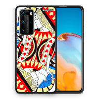 Thumbnail for Θήκη Huawei P40 Pro Card Love από τη Smartfits με σχέδιο στο πίσω μέρος και μαύρο περίβλημα | Huawei P40 Pro Card Love case with colorful back and black bezels