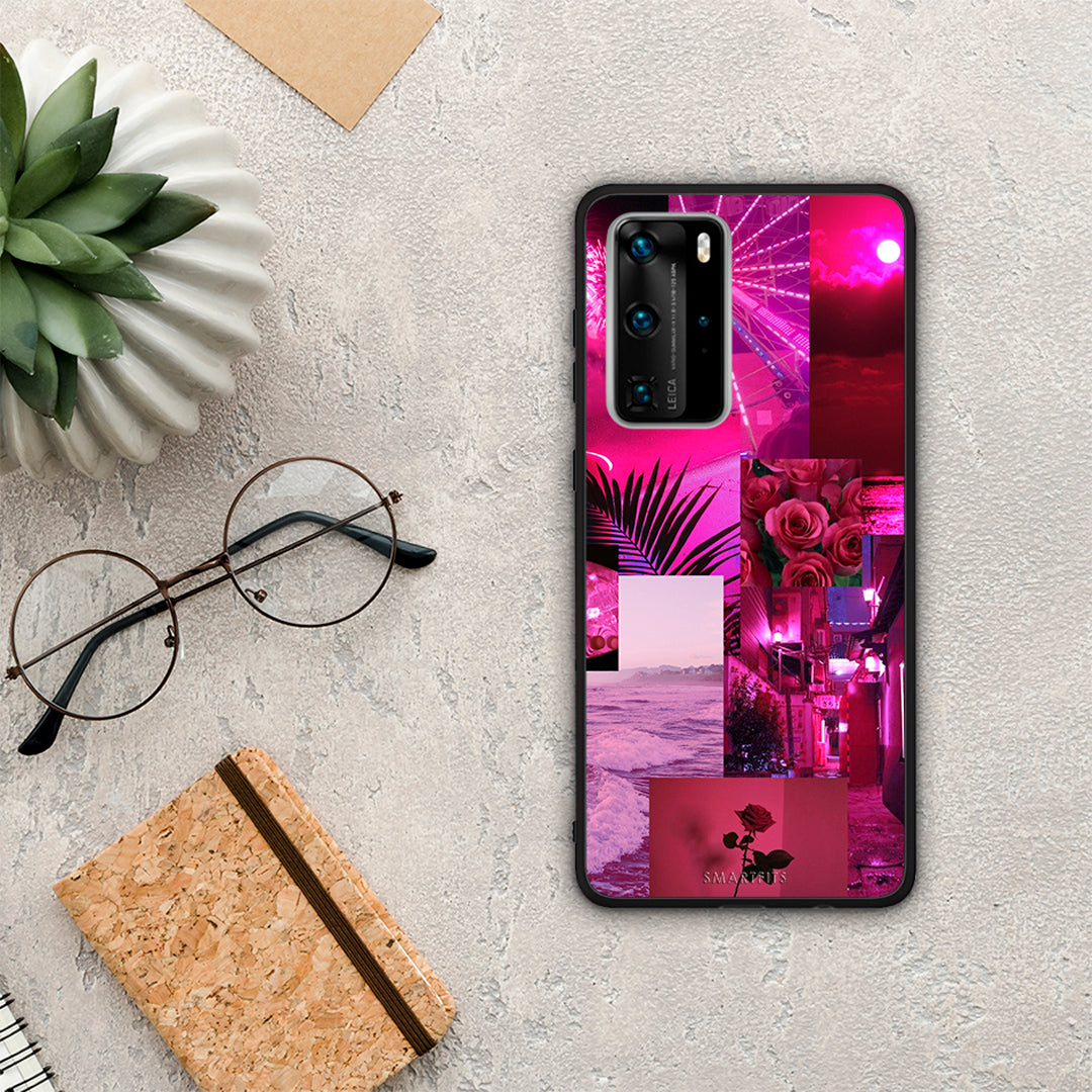 Collage Red Roses - Huawei P40 Pro case