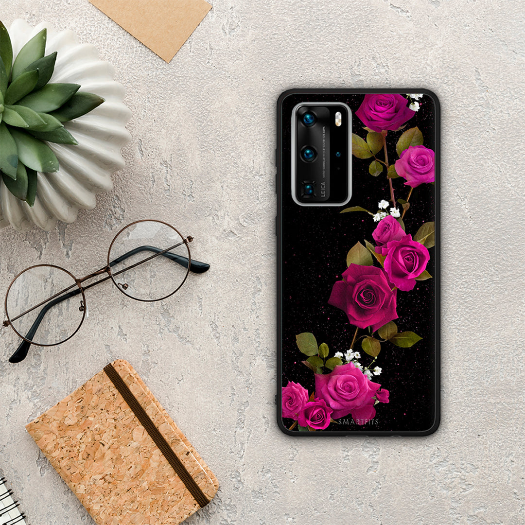 Flower Red Roses - Huawei P40 Pro case 