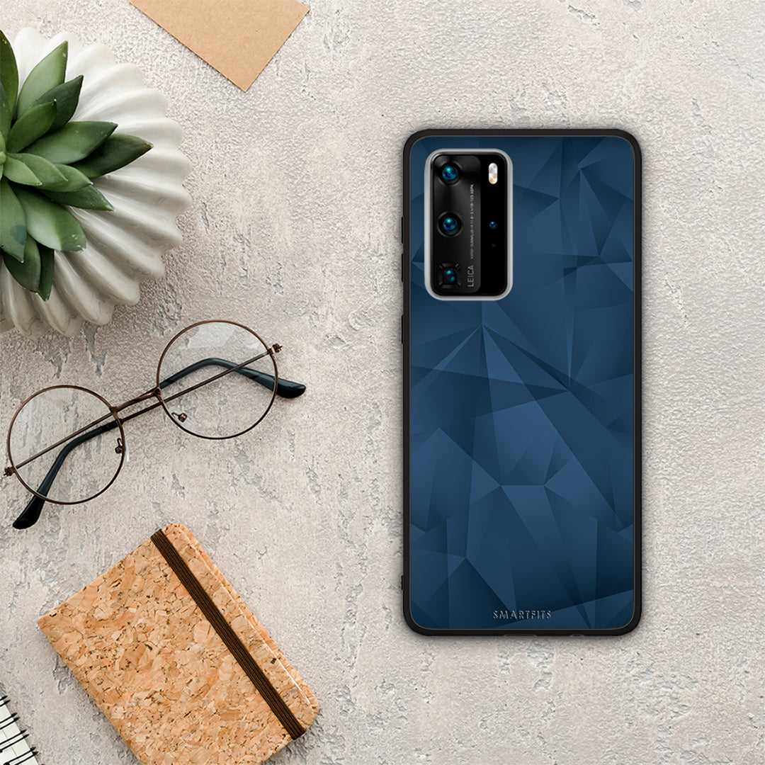 Geometric Blue Abstract - Huawei P40 Pro case