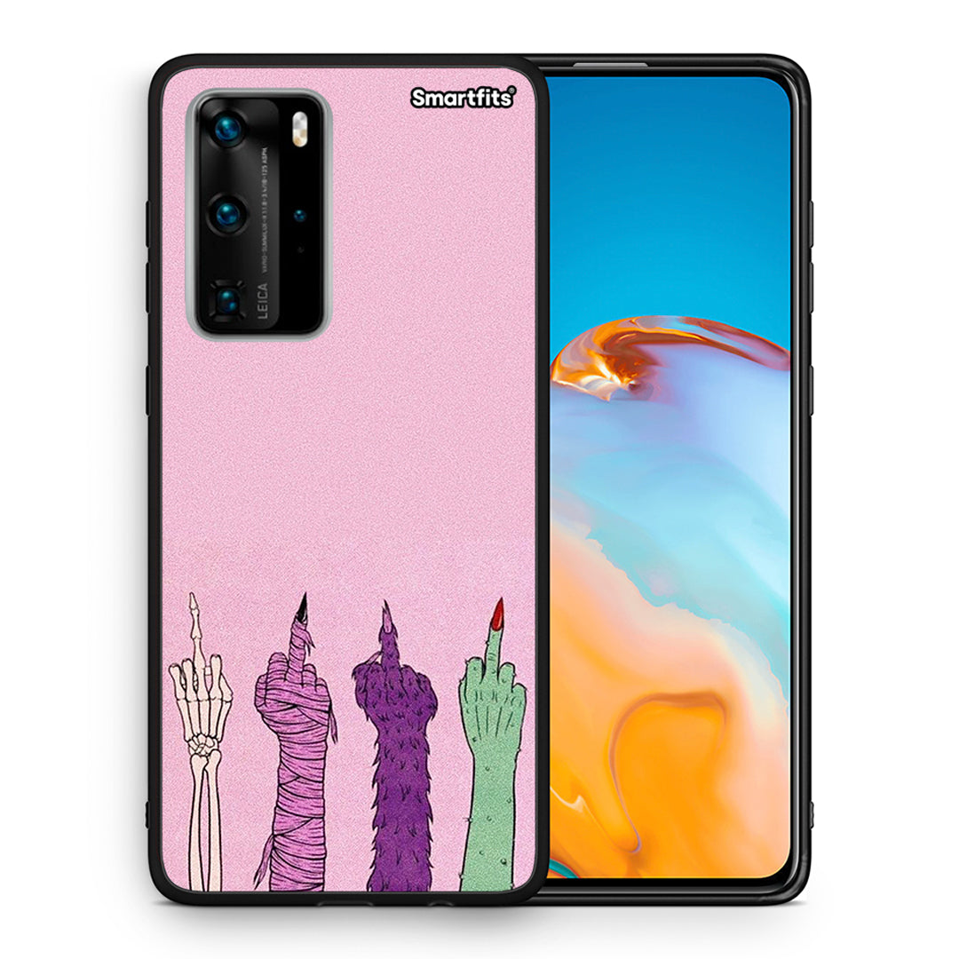 Θήκη Huawei P40 Pro Halloween Be A Lady από τη Smartfits με σχέδιο στο πίσω μέρος και μαύρο περίβλημα | Huawei P40 Pro Halloween Be A Lady case with colorful back and black bezels