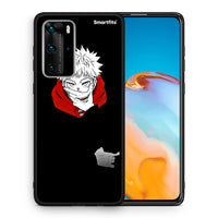 Thumbnail for Θήκη Huawei P40 Pro Itadori Anime από τη Smartfits με σχέδιο στο πίσω μέρος και μαύρο περίβλημα | Huawei P40 Pro Itadori Anime case with colorful back and black bezels