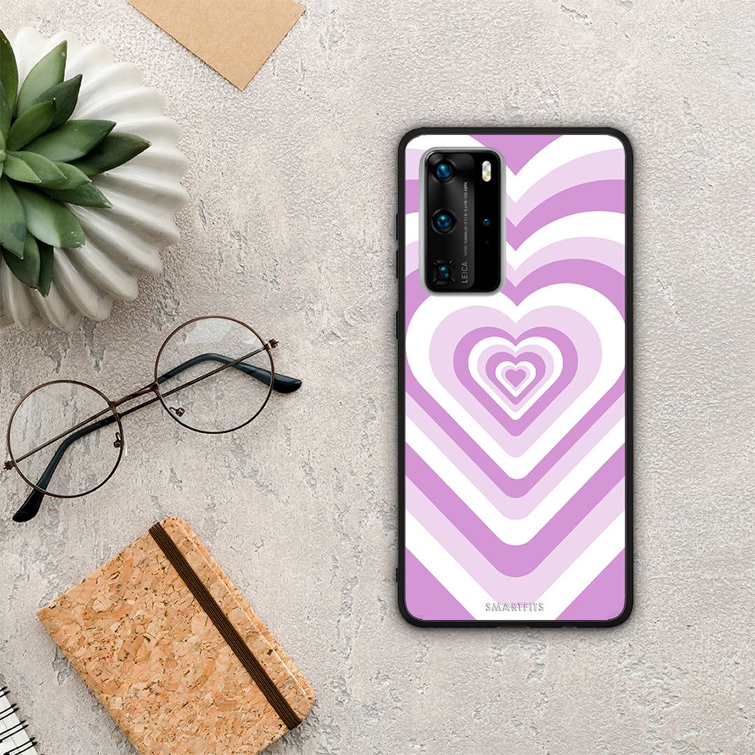 Lilac Hearts - Huawei P40 Pro case
