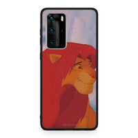 Thumbnail for Huawei P40 Pro Lion Love 1 Θήκη Αγίου Βαλεντίνου από τη Smartfits με σχέδιο στο πίσω μέρος και μαύρο περίβλημα | Smartphone case with colorful back and black bezels by Smartfits