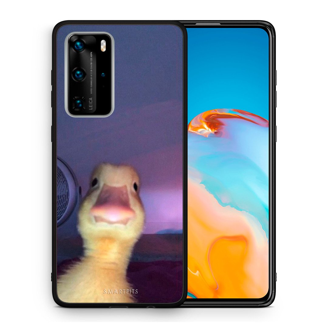 Θήκη Huawei P40 Pro Meme Duck από τη Smartfits με σχέδιο στο πίσω μέρος και μαύρο περίβλημα | Huawei P40 Pro Meme Duck case with colorful back and black bezels