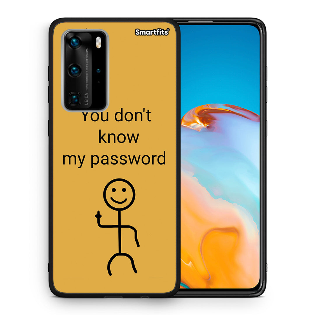 Θήκη Huawei P40 Pro My Password από τη Smartfits με σχέδιο στο πίσω μέρος και μαύρο περίβλημα | Huawei P40 Pro My Password case with colorful back and black bezels