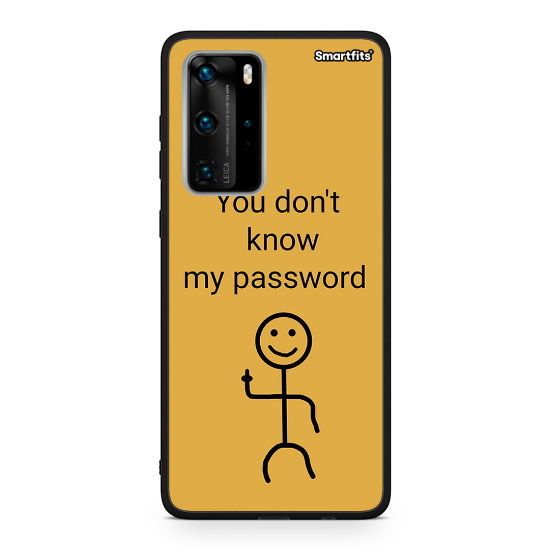 Huawei P40 Pro My Password Θήκη από τη Smartfits με σχέδιο στο πίσω μέρος και μαύρο περίβλημα | Smartphone case with colorful back and black bezels by Smartfits
