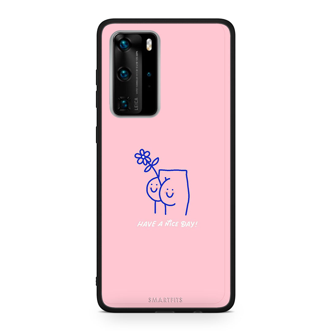 Huawei P40 Pro Nice Day θήκη από τη Smartfits με σχέδιο στο πίσω μέρος και μαύρο περίβλημα | Smartphone case with colorful back and black bezels by Smartfits