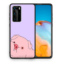Thumbnail for Θήκη Αγίου Βαλεντίνου Huawei P40 Pro Pig Love 2 από τη Smartfits με σχέδιο στο πίσω μέρος και μαύρο περίβλημα | Huawei P40 Pro Pig Love 2 case with colorful back and black bezels
