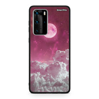 Thumbnail for Huawei P40 Pro Pink Moon Θήκη από τη Smartfits με σχέδιο στο πίσω μέρος και μαύρο περίβλημα | Smartphone case with colorful back and black bezels by Smartfits