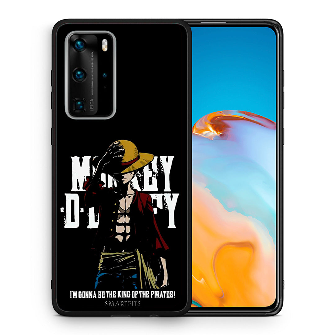 Θήκη Huawei P40 Pro Pirate King από τη Smartfits με σχέδιο στο πίσω μέρος και μαύρο περίβλημα | Huawei P40 Pro Pirate King case with colorful back and black bezels