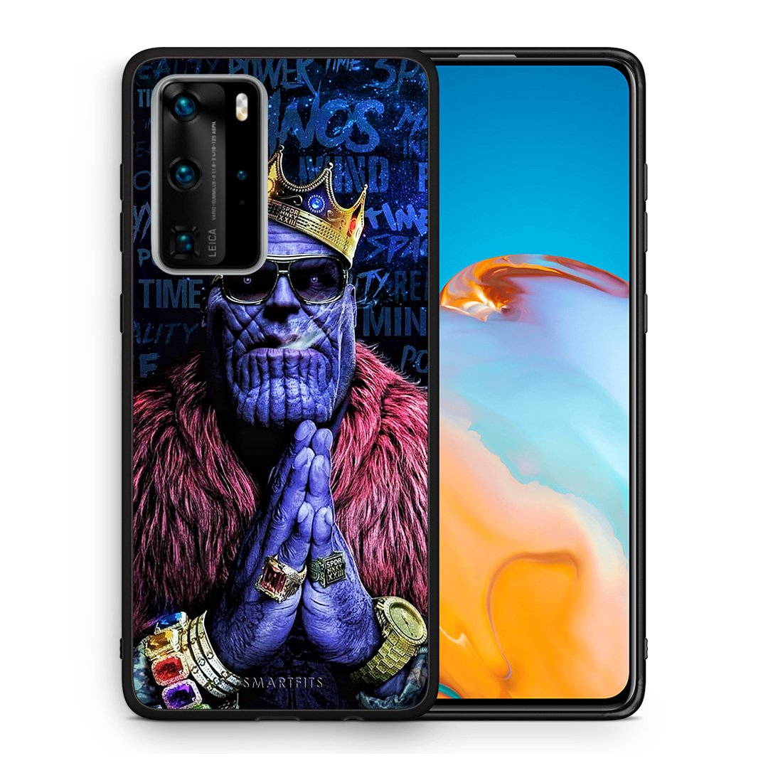 Θήκη Huawei P40 Pro Thanos PopArt από τη Smartfits με σχέδιο στο πίσω μέρος και μαύρο περίβλημα | Huawei P40 Pro Thanos PopArt case with colorful back and black bezels