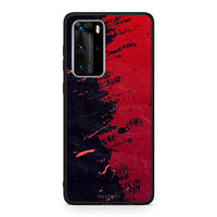 Thumbnail for Huawei P40 Pro Red Paint Θήκη Αγίου Βαλεντίνου από τη Smartfits με σχέδιο στο πίσω μέρος και μαύρο περίβλημα | Smartphone case with colorful back and black bezels by Smartfits