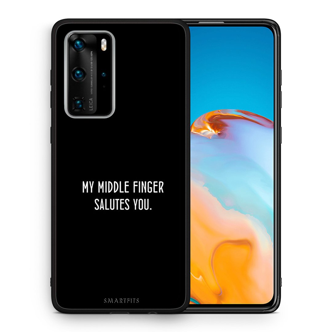 Θήκη Huawei P40 Pro Salute από τη Smartfits με σχέδιο στο πίσω μέρος και μαύρο περίβλημα | Huawei P40 Pro Salute case with colorful back and black bezels