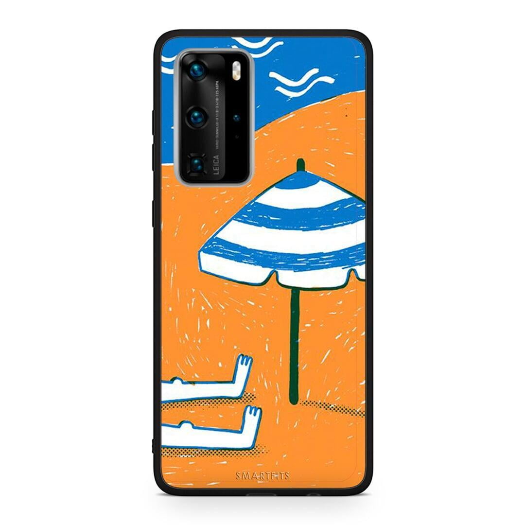 Huawei P40 Pro Summering Θήκη από τη Smartfits με σχέδιο στο πίσω μέρος και μαύρο περίβλημα | Smartphone case with colorful back and black bezels by Smartfits