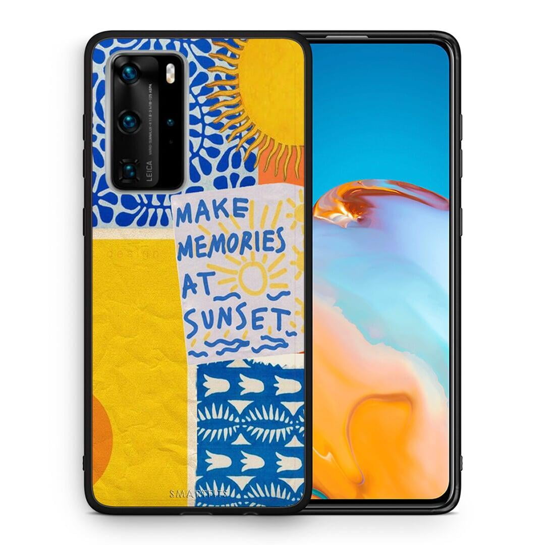 Θήκη Huawei P40 Pro Sunset Memories από τη Smartfits με σχέδιο στο πίσω μέρος και μαύρο περίβλημα | Huawei P40 Pro Sunset Memories case with colorful back and black bezels