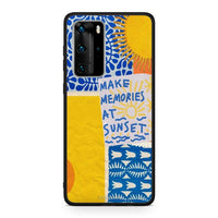 Thumbnail for Huawei P40 Pro Sunset Memories Θήκη από τη Smartfits με σχέδιο στο πίσω μέρος και μαύρο περίβλημα | Smartphone case with colorful back and black bezels by Smartfits