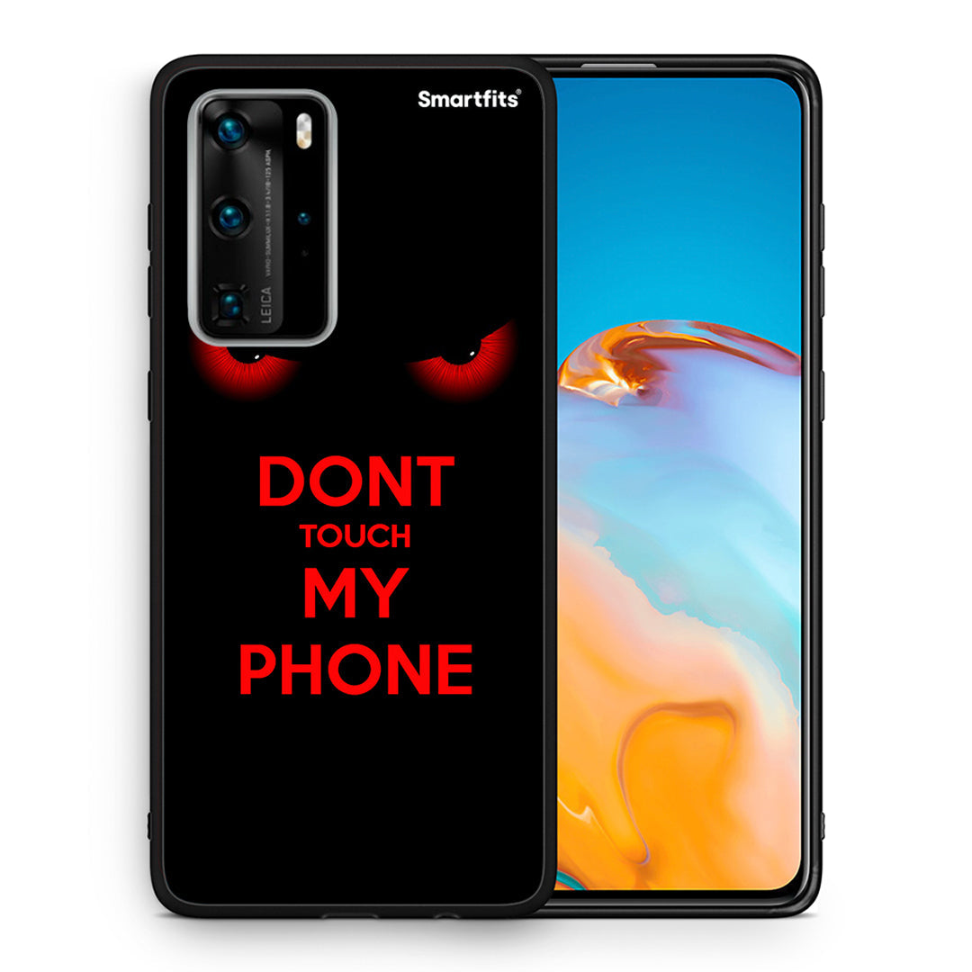 Θήκη Huawei P40 Pro Touch My Phone από τη Smartfits με σχέδιο στο πίσω μέρος και μαύρο περίβλημα | Huawei P40 Pro Touch My Phone case with colorful back and black bezels