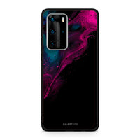 Thumbnail for 4 - Huawei P40 Pro Pink Black Watercolor case, cover, bumper