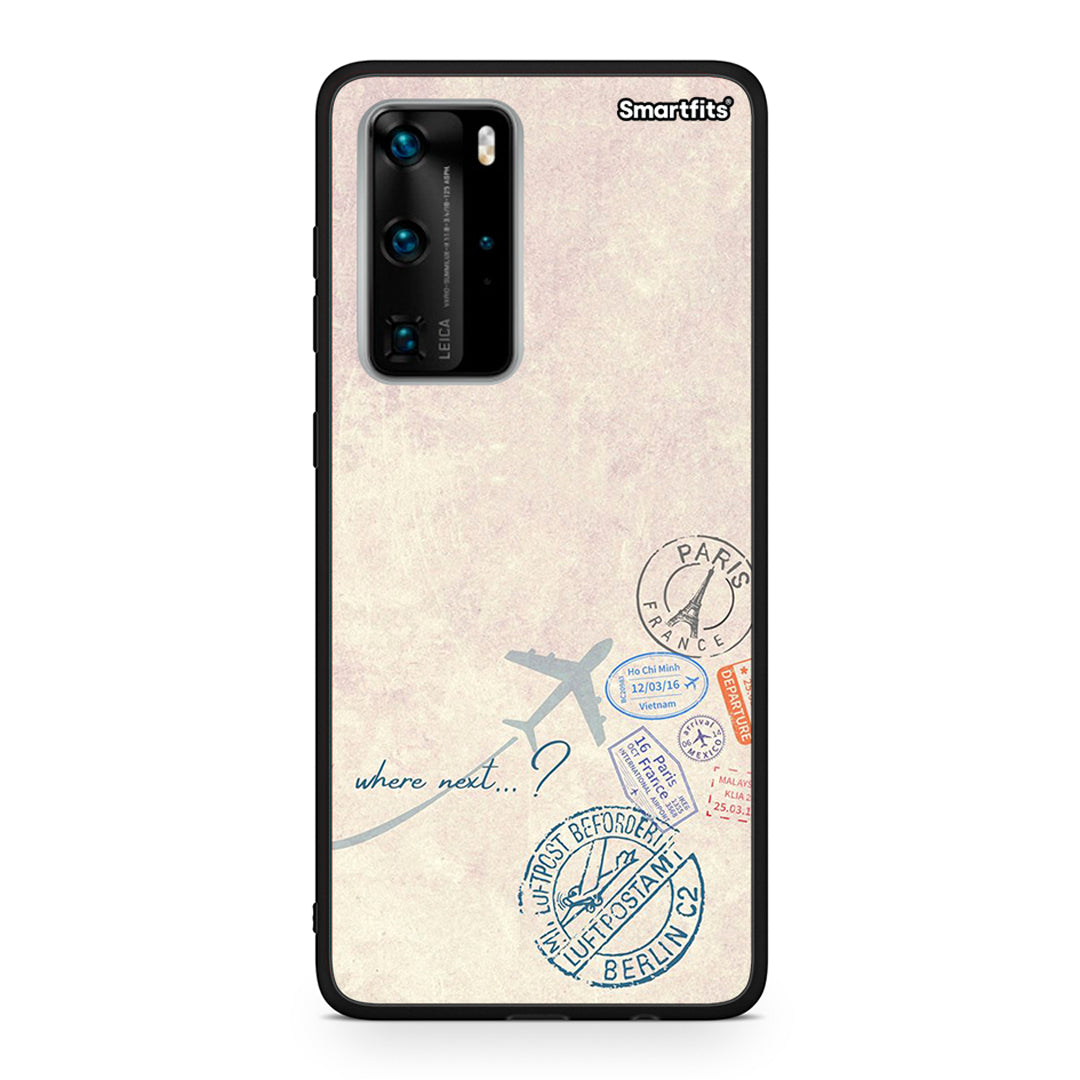 Huawei P40 Pro Where Next Θήκη από τη Smartfits με σχέδιο στο πίσω μέρος και μαύρο περίβλημα | Smartphone case with colorful back and black bezels by Smartfits