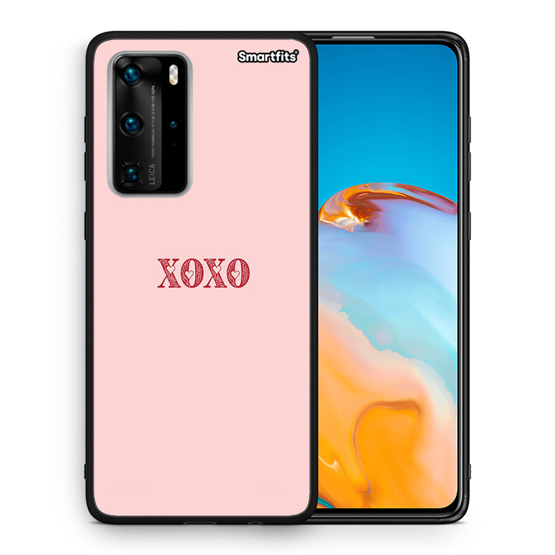 Θήκη Huawei P40 Pro XOXO Love από τη Smartfits με σχέδιο στο πίσω μέρος και μαύρο περίβλημα | Huawei P40 Pro XOXO Love case with colorful back and black bezels