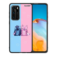 Thumbnail for Θήκη Huawei P40 Stitch And Angel από τη Smartfits με σχέδιο στο πίσω μέρος και μαύρο περίβλημα | Huawei P40 Stitch And Angel case with colorful back and black bezels