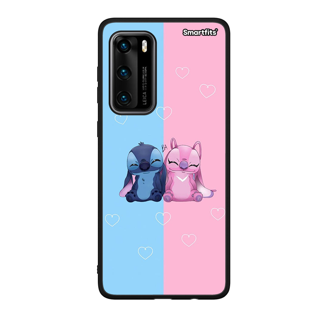 Huawei P40 Stitch And Angel θήκη από τη Smartfits με σχέδιο στο πίσω μέρος και μαύρο περίβλημα | Smartphone case with colorful back and black bezels by Smartfits