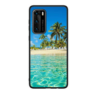 Thumbnail for Huawei P40 Tropical Vibes Θήκη από τη Smartfits με σχέδιο στο πίσω μέρος και μαύρο περίβλημα | Smartphone case with colorful back and black bezels by Smartfits
