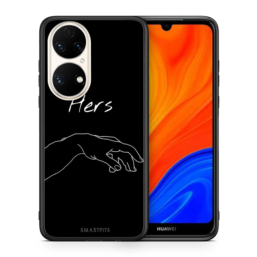 Θήκη Αγίου Βαλεντίνου Huawei P50 Aeshetic Love 1 από τη Smartfits με σχέδιο στο πίσω μέρος και μαύρο περίβλημα | Huawei P50 Aeshetic Love 1 case with colorful back and black bezels