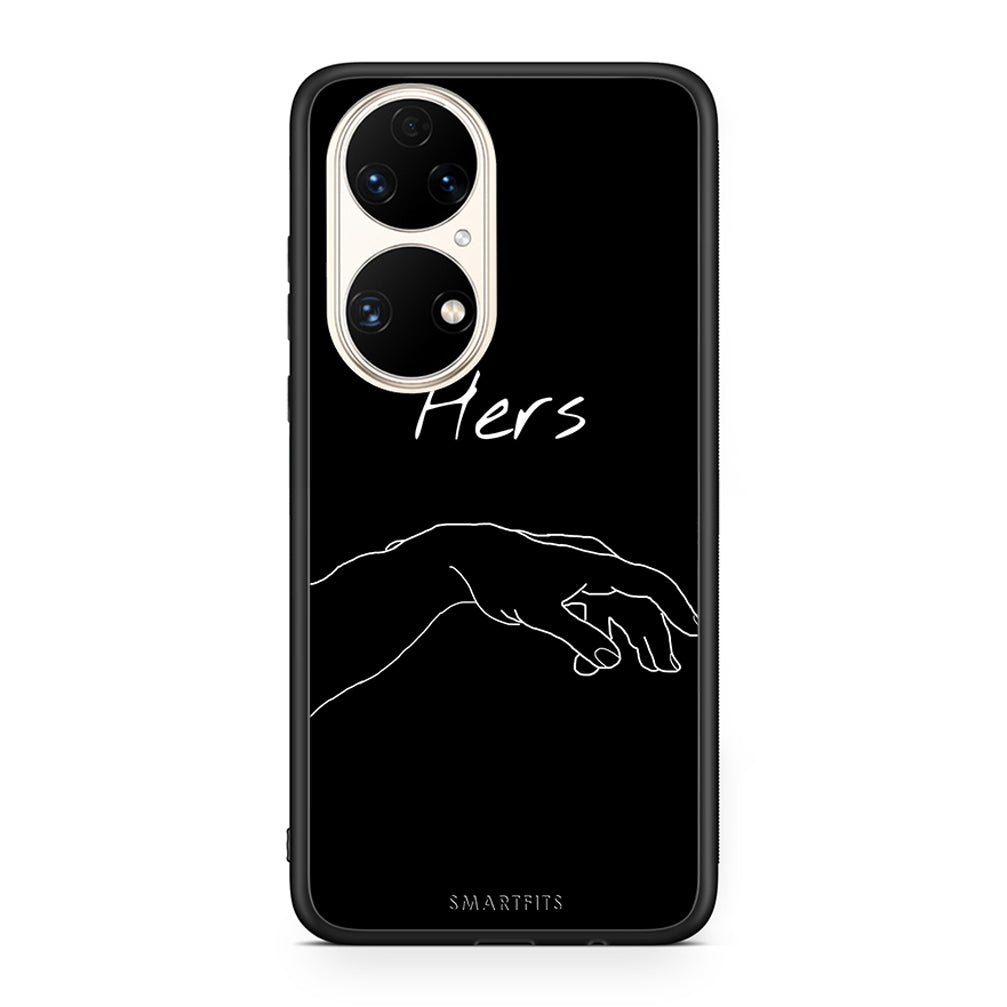Huawei P50 Aeshetic Love 1 Θήκη Αγίου Βαλεντίνου από τη Smartfits με σχέδιο στο πίσω μέρος και μαύρο περίβλημα | Smartphone case with colorful back and black bezels by Smartfits
