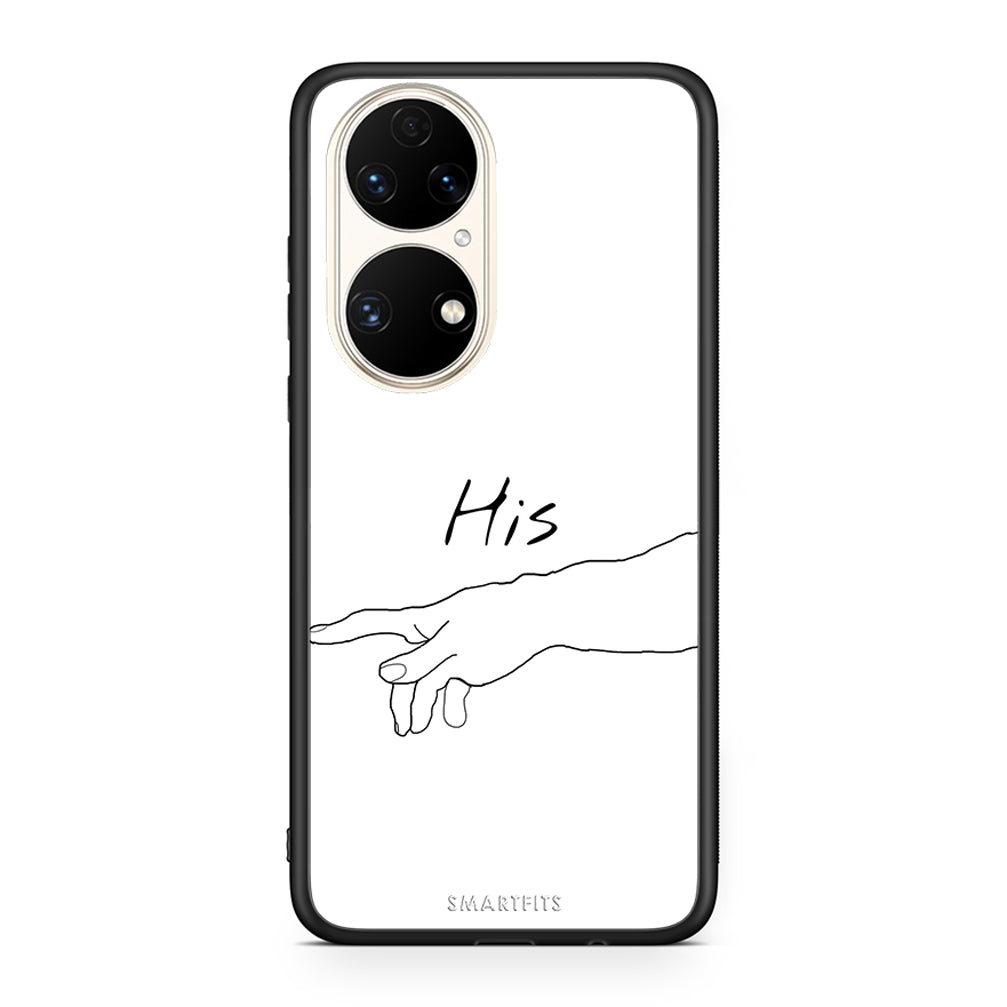 Huawei P50 Aeshetic Love 2 Θήκη Αγίου Βαλεντίνου από τη Smartfits με σχέδιο στο πίσω μέρος και μαύρο περίβλημα | Smartphone case with colorful back and black bezels by Smartfits