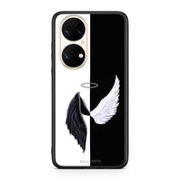 Thumbnail for Huawei P50 Angels Demons θήκη από τη Smartfits με σχέδιο στο πίσω μέρος και μαύρο περίβλημα | Smartphone case with colorful back and black bezels by Smartfits
