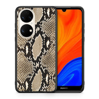 Thumbnail for Θήκη Huawei P50 Fashion Snake Animal από τη Smartfits με σχέδιο στο πίσω μέρος και μαύρο περίβλημα | Huawei P50 Fashion Snake Animal case with colorful back and black bezels