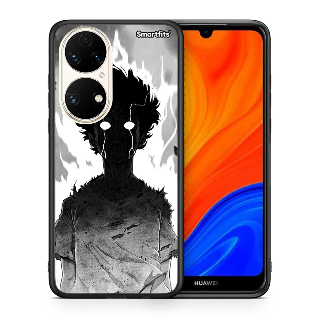 Θήκη Huawei P50 Anime Boy από τη Smartfits με σχέδιο στο πίσω μέρος και μαύρο περίβλημα | Huawei P50 Anime Boy case with colorful back and black bezels