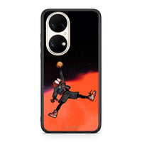Thumbnail for Huawei P50 Basketball Hero θήκη από τη Smartfits με σχέδιο στο πίσω μέρος και μαύρο περίβλημα | Smartphone case with colorful back and black bezels by Smartfits