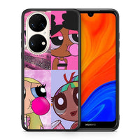 Thumbnail for Θήκη Αγίου Βαλεντίνου Huawei P50 Bubble Girls από τη Smartfits με σχέδιο στο πίσω μέρος και μαύρο περίβλημα | Huawei P50 Bubble Girls case with colorful back and black bezels