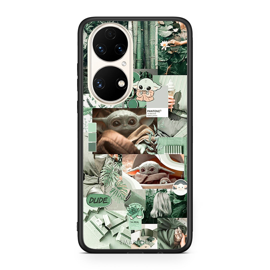 Huawei P50 Collage Dude Θήκη Αγίου Βαλεντίνου από τη Smartfits με σχέδιο στο πίσω μέρος και μαύρο περίβλημα | Smartphone case with colorful back and black bezels by Smartfits
