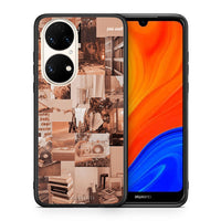 Thumbnail for Θήκη Αγίου Βαλεντίνου Huawei P50 Collage You Can από τη Smartfits με σχέδιο στο πίσω μέρος και μαύρο περίβλημα | Huawei P50 Collage You Can case with colorful back and black bezels