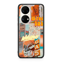 Thumbnail for Huawei P50 Groovy Babe Θήκη Αγίου Βαλεντίνου από τη Smartfits με σχέδιο στο πίσω μέρος και μαύρο περίβλημα | Smartphone case with colorful back and black bezels by Smartfits