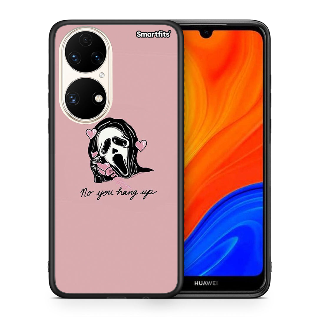 Θήκη Huawei P50 Halloween Hang Up από τη Smartfits με σχέδιο στο πίσω μέρος και μαύρο περίβλημα | Huawei P50 Halloween Hang Up case with colorful back and black bezels