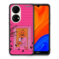 Thumbnail for Θήκη Huawei P50 Halloween Pumpkin Lady από τη Smartfits με σχέδιο στο πίσω μέρος και μαύρο περίβλημα | Huawei P50 Halloween Pumpkin Lady case with colorful back and black bezels