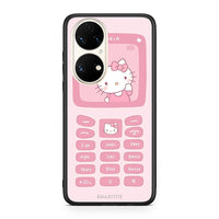 Thumbnail for Huawei P50 Hello Kitten Θήκη Αγίου Βαλεντίνου από τη Smartfits με σχέδιο στο πίσω μέρος και μαύρο περίβλημα | Smartphone case with colorful back and black bezels by Smartfits